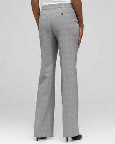 Classic Glen Plaid Pant, Black & Ivory, medium, image 2
