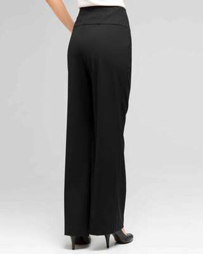 Flat Front Bootleg Pant, Black, medium, image 2