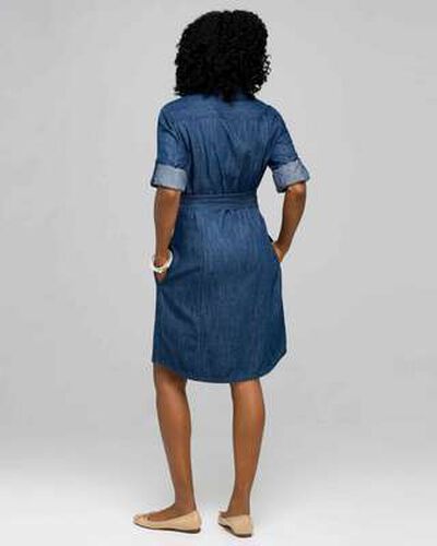 Belted Shirt Dress, Dark Stone, medium, image 2