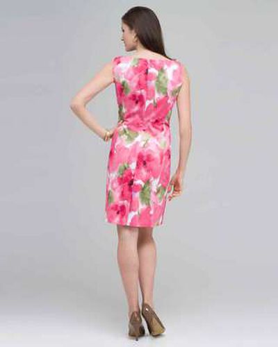 Floral Sheath Dress., Pink Gem Combo, medium, image 2