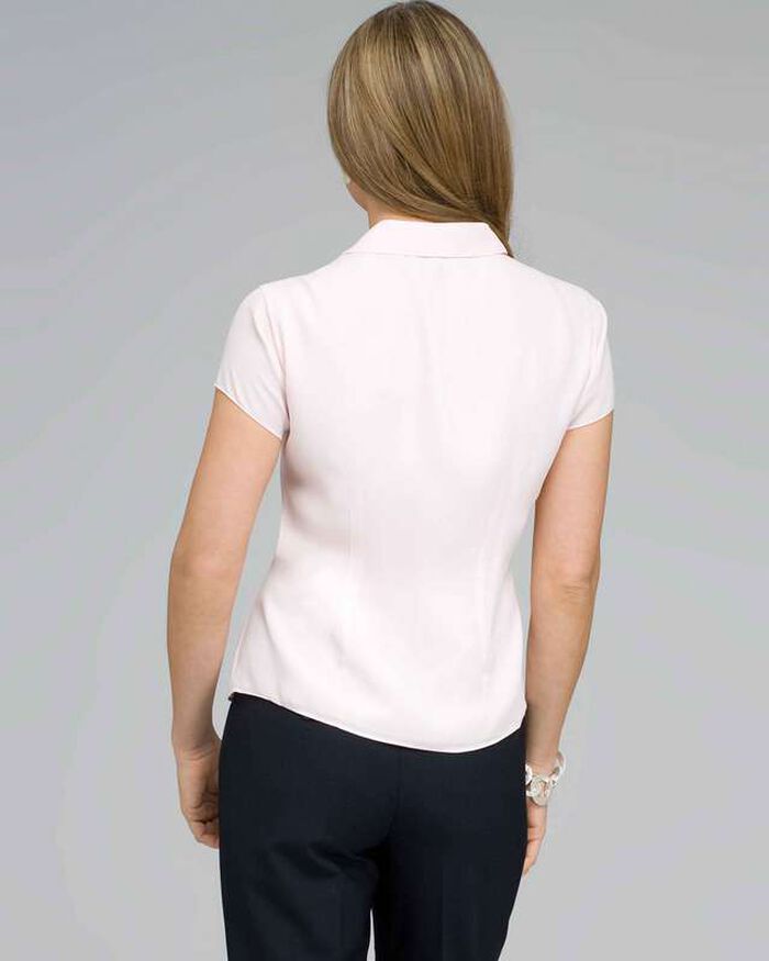 Must Have Washable No-Iron Georgette Blouse, Crystal Pink, large, image 2