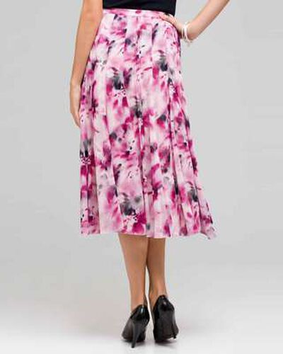 Long Floral Pintucked Skirt, Tulip Multi, medium, image 2