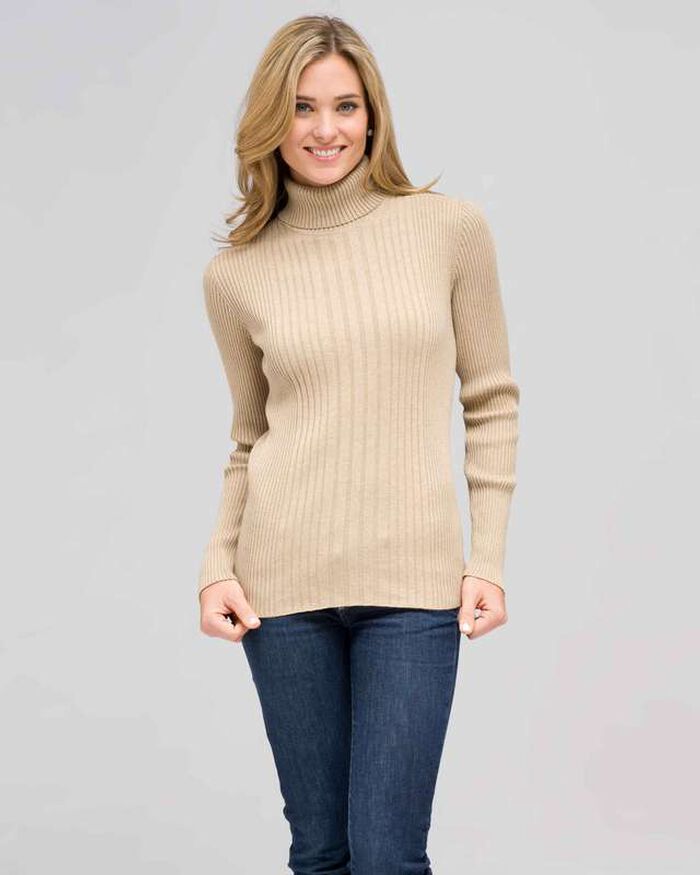 Long Sleeve Turtle Neck, Panama Khaki, large, image 1