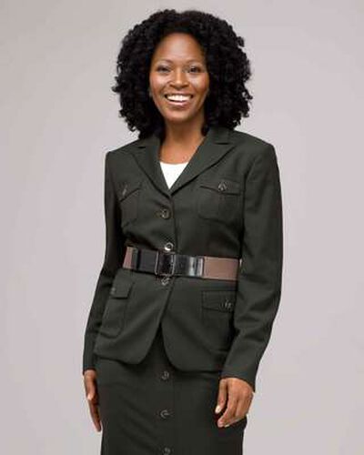 Belted Safari Jacket, Laurel, medium, image 1