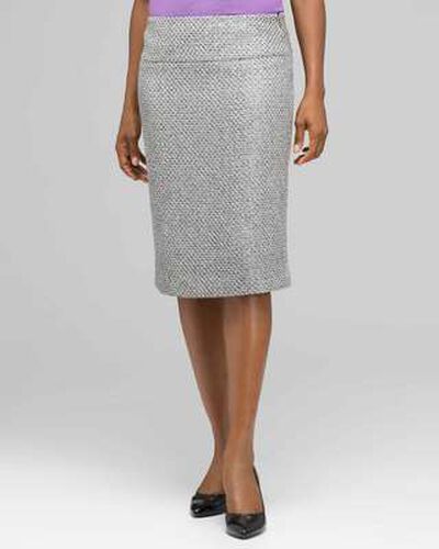 Wide Waist Pencil Skirt, Zinc Multi, medium, image 1