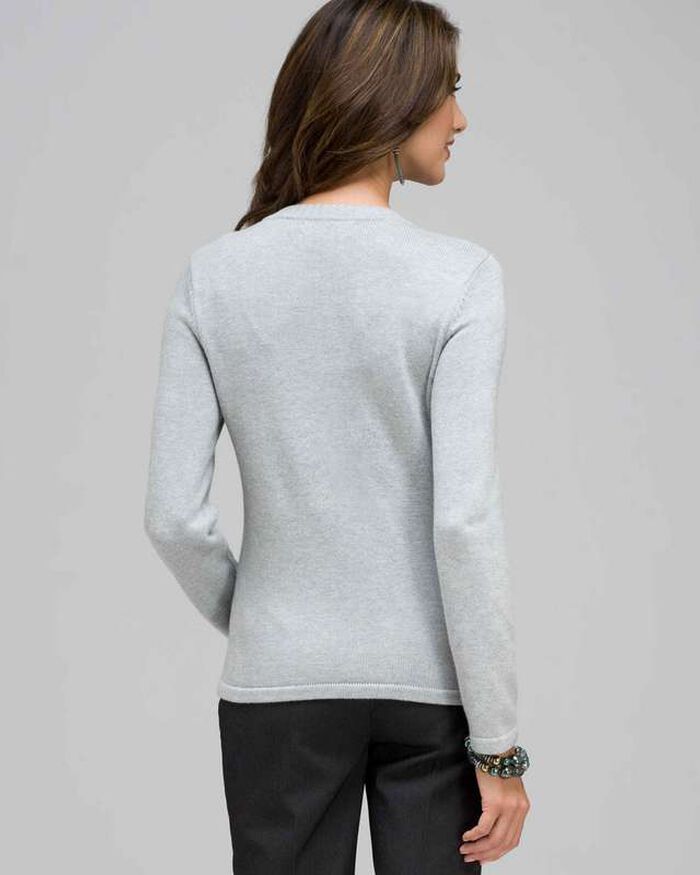 Rib Trim Cardigan, , large, image 2