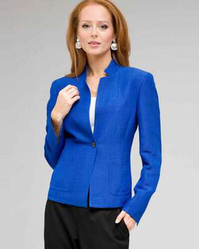 One Button Jacket, Cobalt, medium, image 1