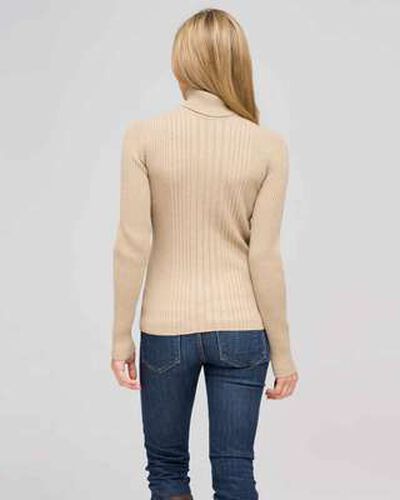 Long Sleeve Turtle Neck, Panama Khaki, medium, image 2