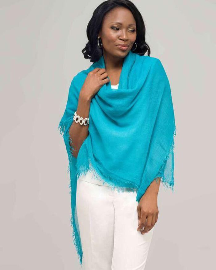 Solid Luxe Scarf, Royal, large, image 1