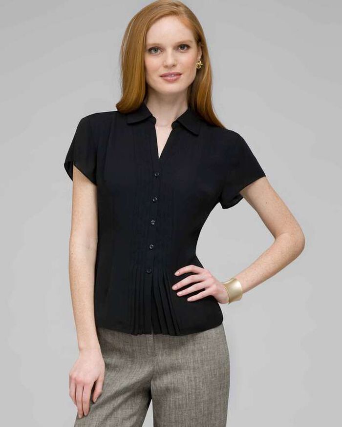 Must Have Washable No-Iron Georgette Blouse, , large, image 1
