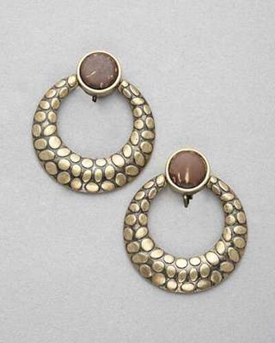Hoop Clip On Earring, Gold, medium, image 1
