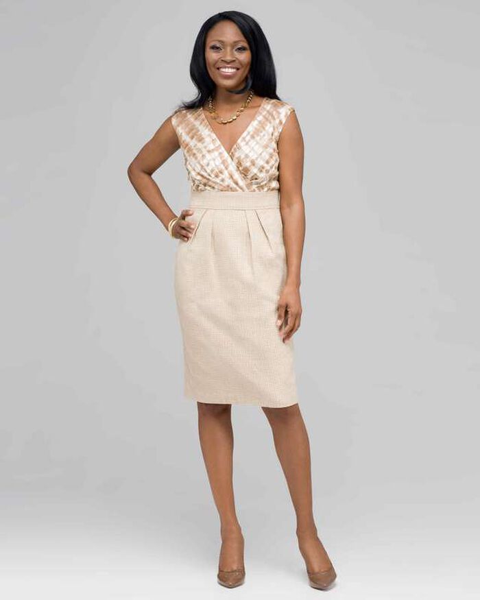 Mixed Media Dress., Chino Multi, large, image 1