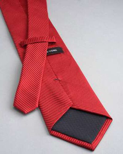 Solid Silk Tie, Red, medium, image 2