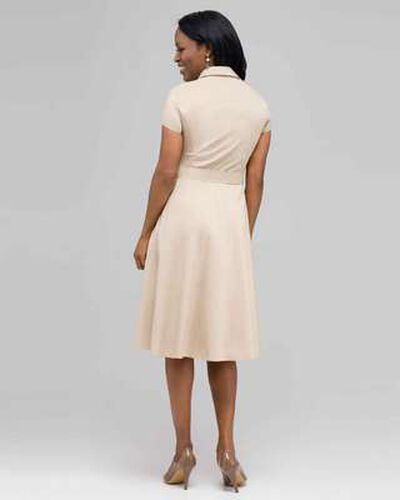 Cap Sleeve Wrap Dress., Chino, medium, image 2