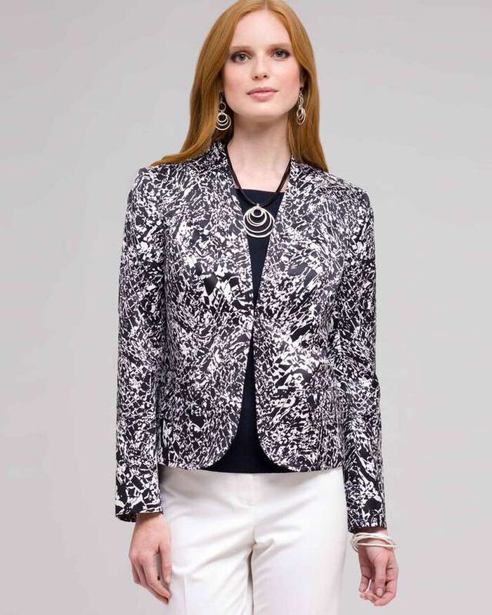 Flat Front Open Jacket, Ink Multi, large, image 1