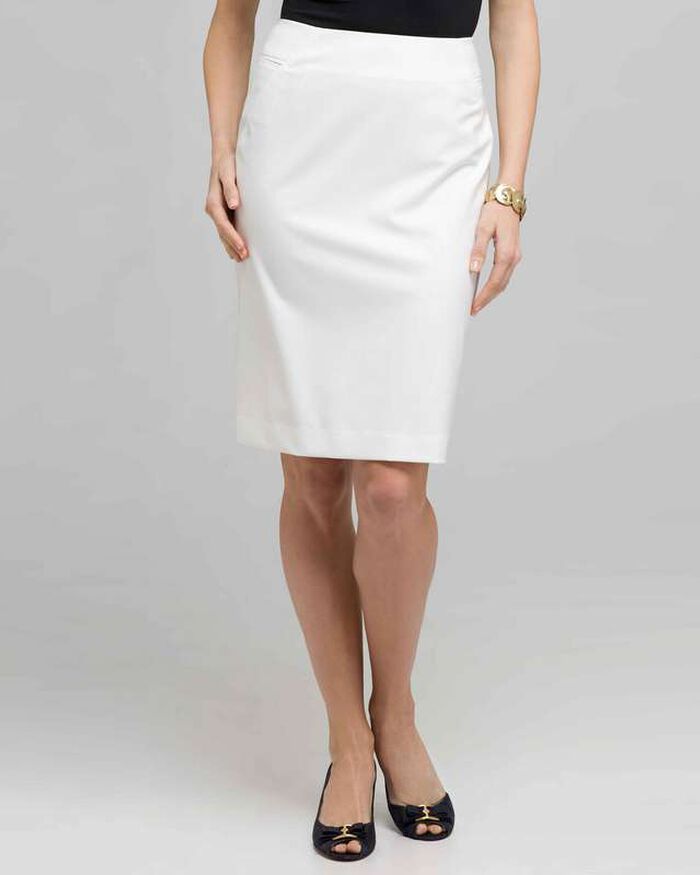Pencil Skirt, White, large, image 1
