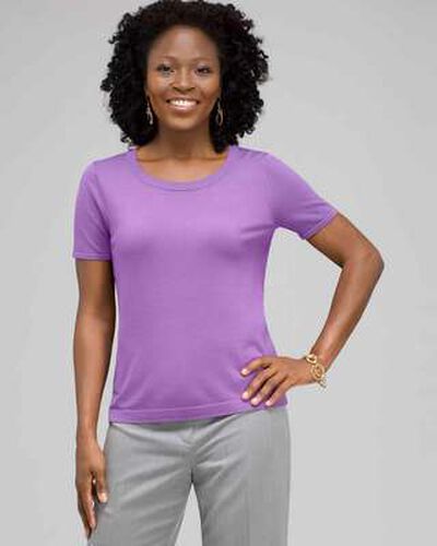 Scoop Neck Shell, Crocus, medium, image 1