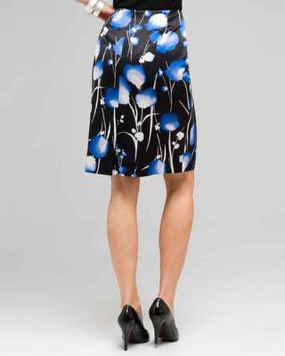 Slim Floral Skirt, Black Multi, medium, image 2