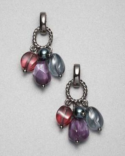 Light Hematite Dangle Earrings, Hematite, medium, image 1