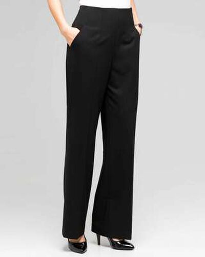 Flat Front Bootleg Pant, Black, medium, image 1