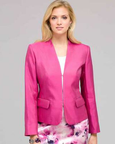 2 Flap Pocket Jacket, Cerise, medium, image 1