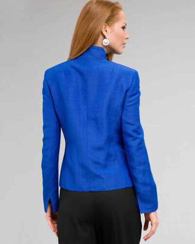 One Button Jacket, Cobalt, medium, image 2