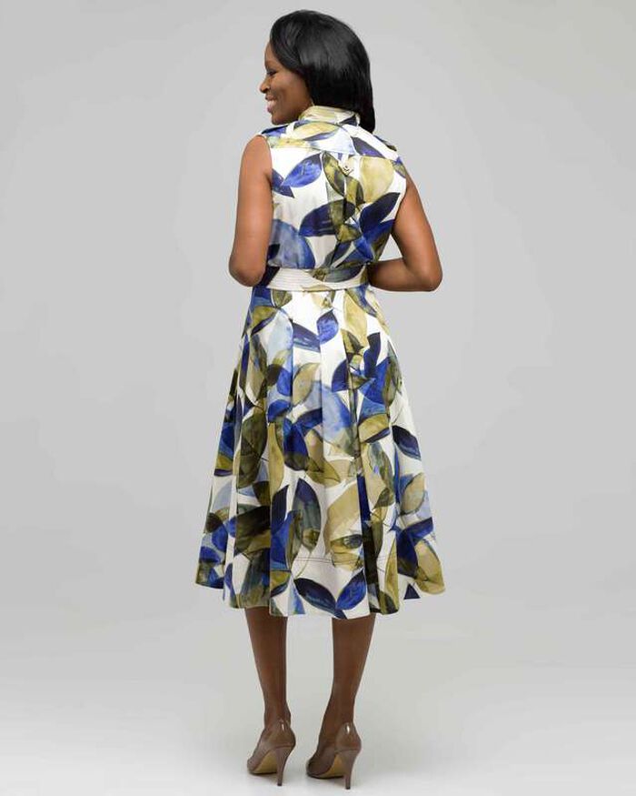 Floral Shirt Dress., Ivory Multi, large, image 2