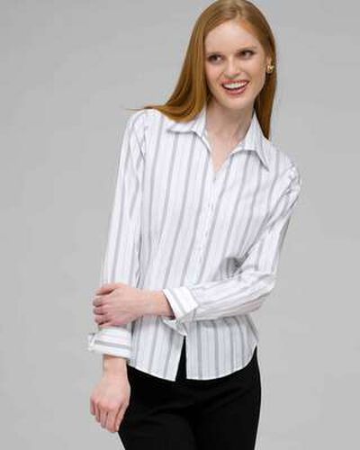 No-Iron Easy Care French Cuff Striped Shirt, Multi, medium, image 1