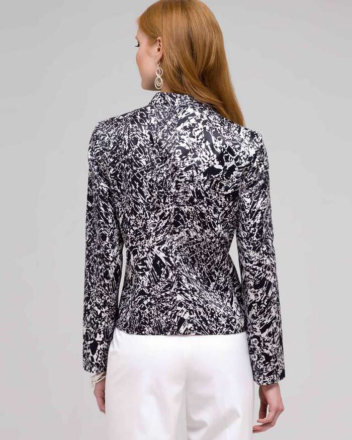 Flat Front Open Jacket, Ink Multi, large, image 2