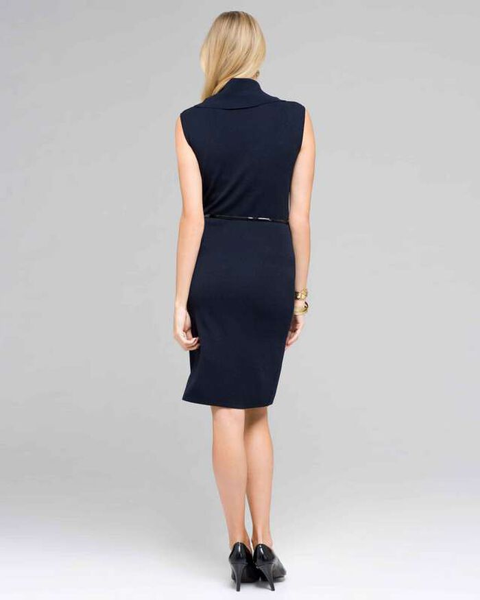 Heine Knitted Colourblock Dress, Black, large, image 9