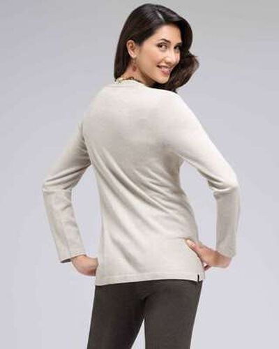 Long Sleeve Cardigan, Light Caraway Heather, medium, image 2