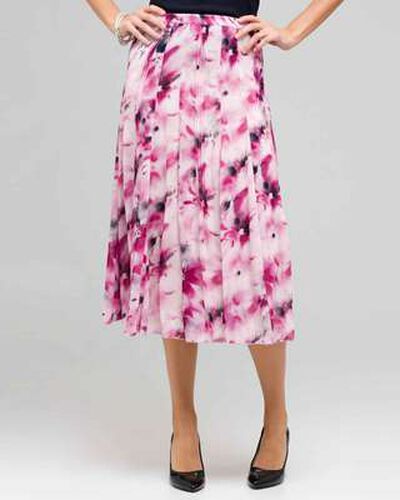 Long Floral Pintucked Skirt, Tulip Multi, medium, image 1