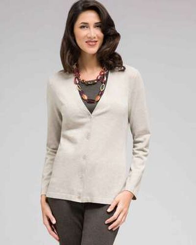 Long Sleeve Cardigan, Light Caraway Heather, medium, image 1