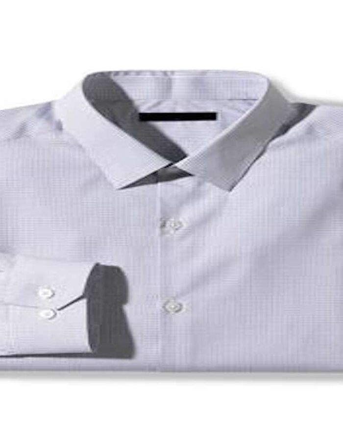 Modern Striped Dress Shirt, Blue, large, image 1